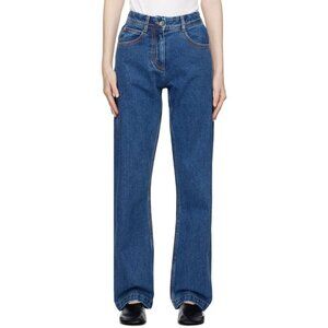 Low Classic Straight-Leg Jeans Size M Womens Indigo Blue $255